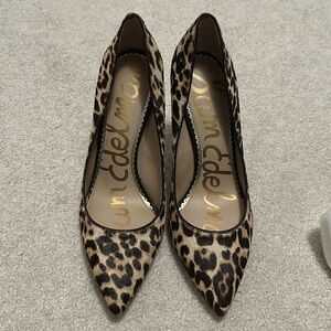 Sam Edelman Iconic Hazel Leopard Leather Pumps
